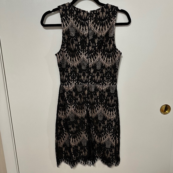 Lulus Ritzy Black Crochet Lace Bodycon Dress S - Picture 6 of 6